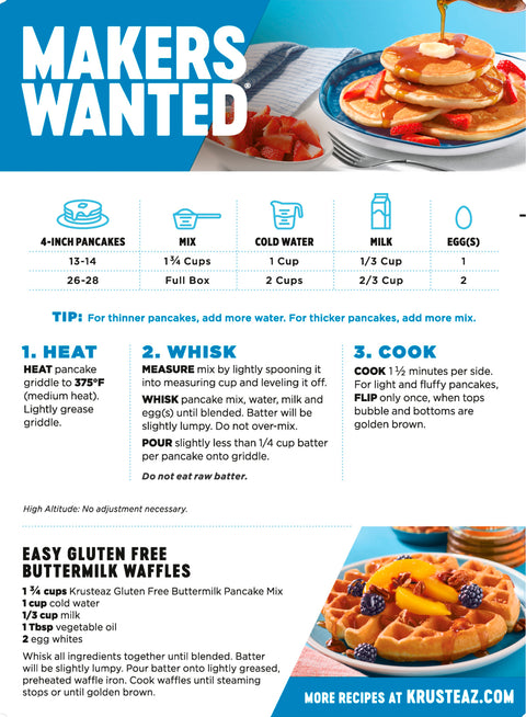 Krusteaz Gluten Free Buttermilk Pancake Mix 16 OZ