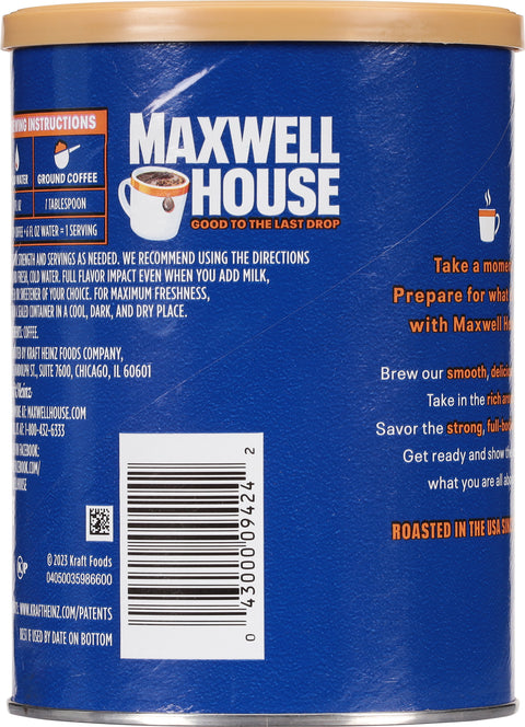 Maxwell House 100% Colombian Ground Coffee, 9.9 oz Canister