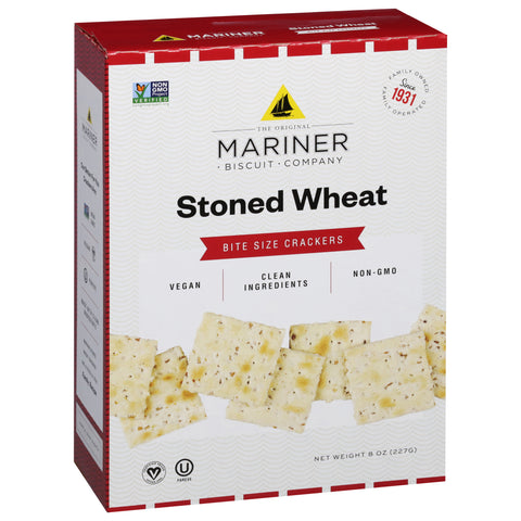 Mariner Stoned Wheat Crackers Bite Size 8 oz