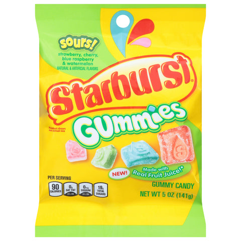 Starburst Sours Gummy Candy 5 oz - 12 Pack