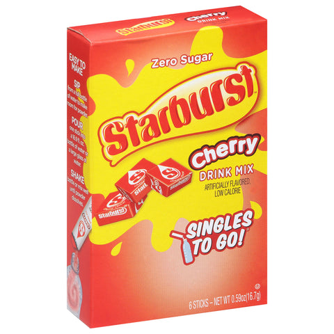 Starburst Singles to Go! Zero Sugar Cherry Drink Mix 6 ea