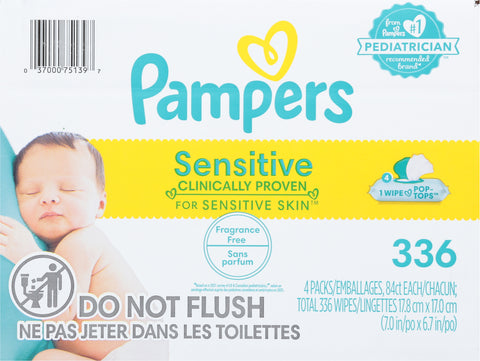 Pampers Sensitive Fragrance Free Wipes 4