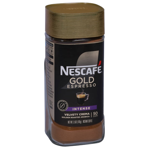 Nescafe Gold Espresso Velvety Crema Golden Roasted Arabica Instant Intense Coffee 3.5 oz