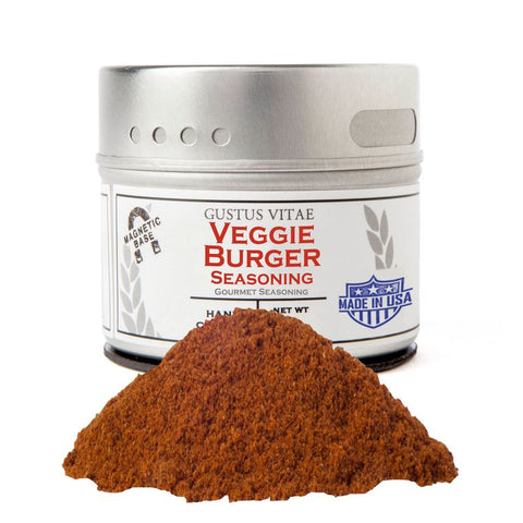 Gustus Vitae Veggie Burger Seasoning - 1.5 OZ 8 Pack