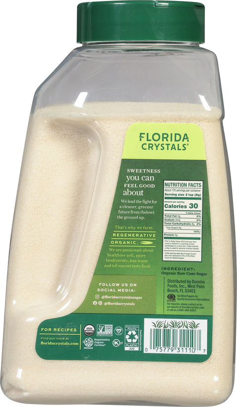 Florida Crystals Organic Raw Cane Sugar 48 OZ