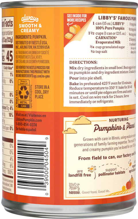Libby's Pumpkin Pie Mix 15 OZ