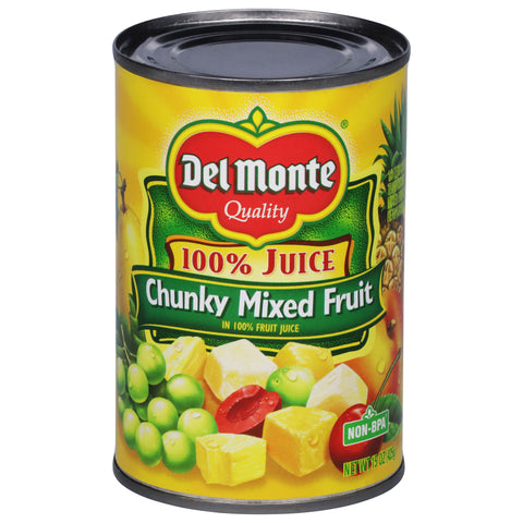 Del Monte Chunky Mixed Fruit in 100% Fruit Juice 15 oz - 12 Pack