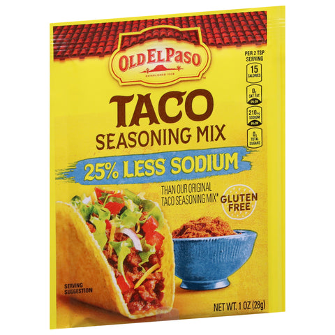 Old El Paso Seasoning Taco Low Salt 1 OZ
