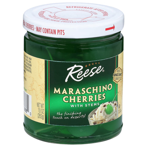 Reese Green Cherries With Stem 10 OZ