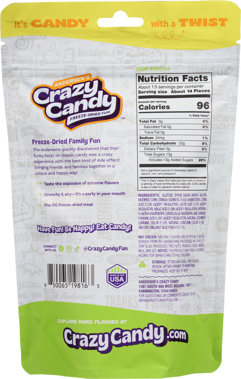 Crazy Candy Sour Buddies 1.5 oz