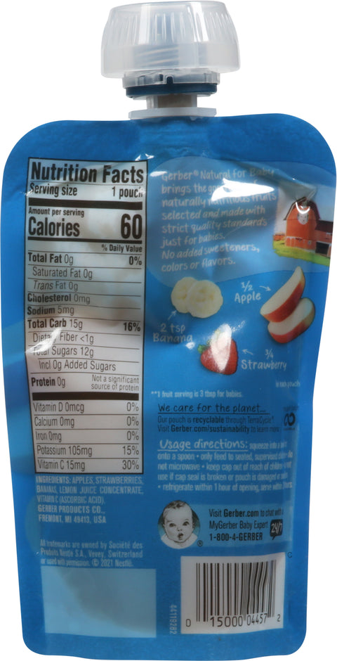 Gerber 2nd Foods Apple Strawberry Banana 3.5 OZ