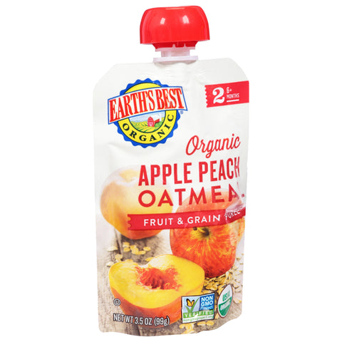 Earth's Best Organic Apple Peach Oatmeal 3.5 OZ