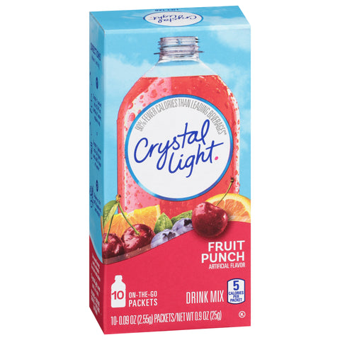 Crystal Light Drink Mix On The Go Fruit Punch Sticks 0.9 OZ
