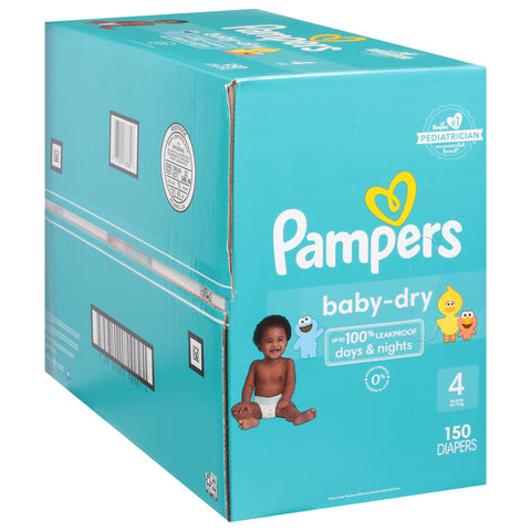 Pampers Baby-Dry 4 (22-37 lb) Diapers Enormous Pack 150 ea