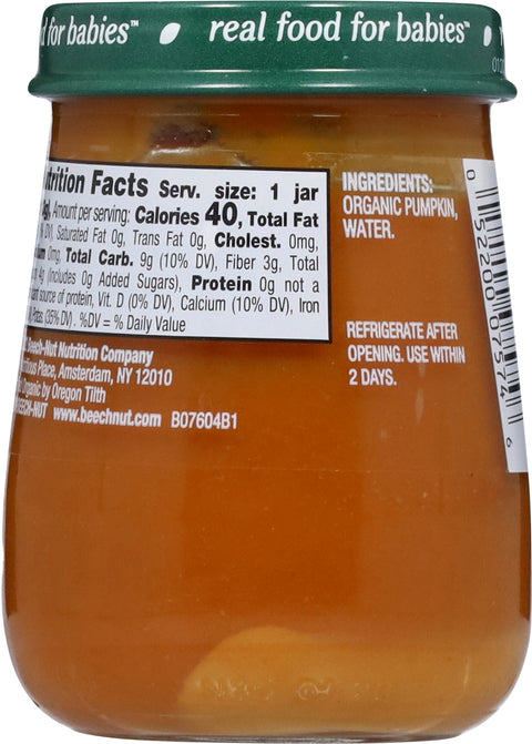 Beech-Nut Organics Stage 1 (4 Months+) Pumpkin 4 oz