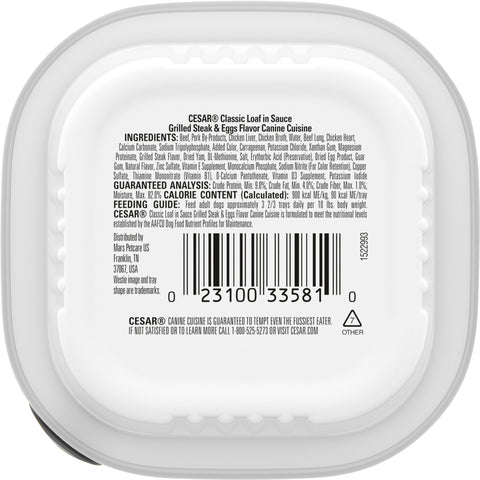 Cesar Can Sunrise Grilled Steak Dog Food 3.5 OZ