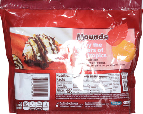 Mounds Dark Chocolate & Coconut Candy Bar 10.3 OZ