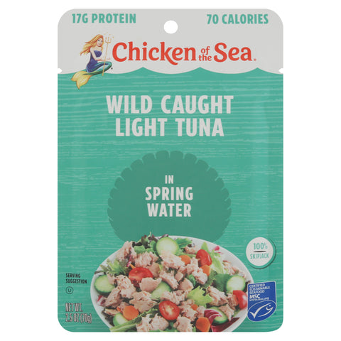 Chicken of the Sea Wild Caught Light Tuna in Spring Water 2.5 oz - 12 Pack