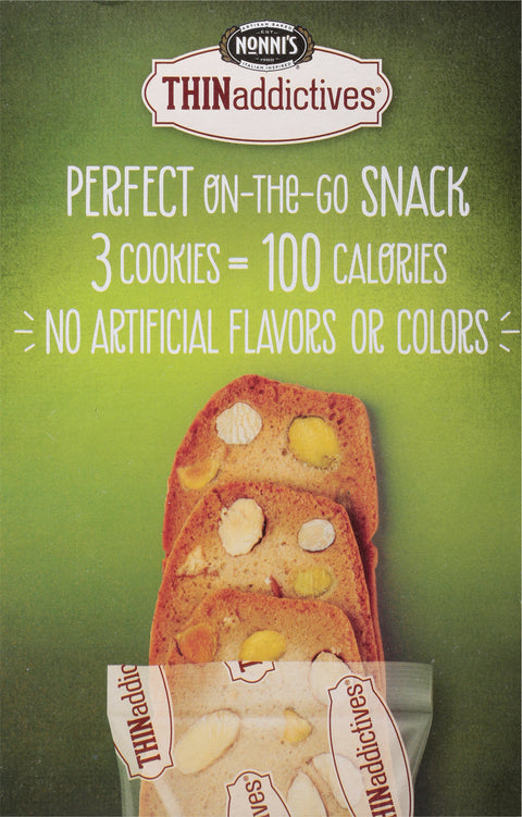 Nonni's Biscotti Thins Pistachio Almond 4.4 OZ
