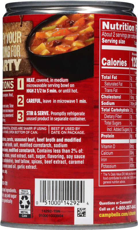Campbell's Soup Chunky Savory Pot Roast 18.8 OZ