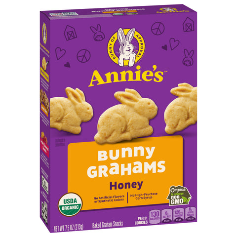 Annie's Homegrown Crackers Bunnies Grahams Honey 7.5 OZ