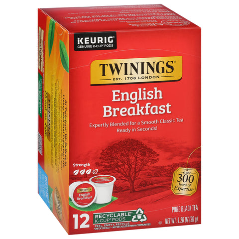 Twinings English Breakfast Black K-Cup Tea 1.26 OZ