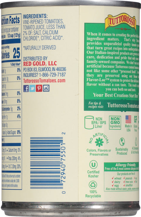 Tuttorosso Diced Tomatoes 14.5 OZ