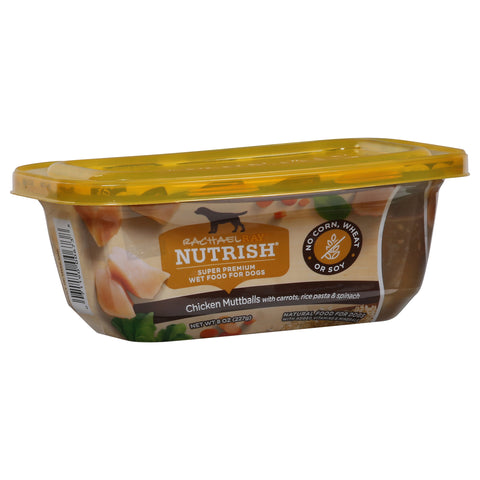 Rachel Ray Dog Food Chicken Muttballs with Carrots, Rice Pasta & Spinach 8 OZ