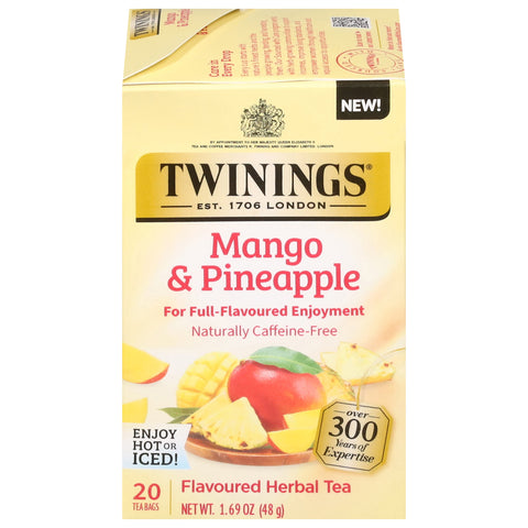 Twinings Tea Bags Mango & Pineapple Herbal Tea 20 ea - 6 Pack