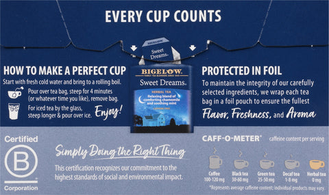 Bigelow Sweet Dreams Herbal Tea 20 CT