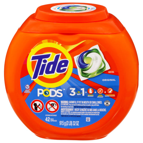 Tide Pods 3-in-1 Original Detergent 42 Pacs - 32 OZ 4 Pack