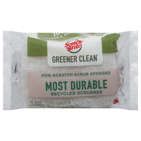Scotch-Brite Greener Clean Non-Scratch Scrub Sponges 3 ea - 8 Pack