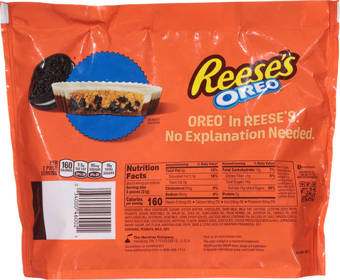 Reese's Oreo Peanut Butter Cups Snack Size Cups 8.8 oz