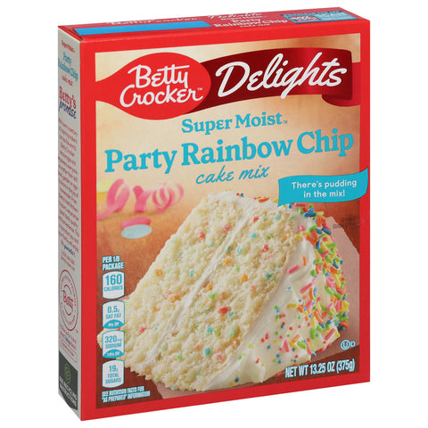 Betty Crocker Super Moist Party Rainbow Chip Cake Mix 13.25 OZ
