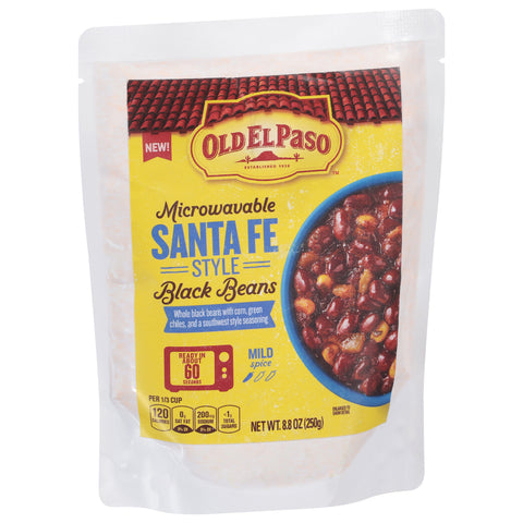 Old El Paso Microwavable Mild Spice Santa Fe Style Black Beans 8.8 oz
