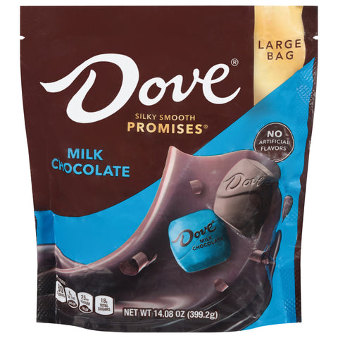 Dove Silky Smooth Promises Milk Chocolate Large Bag 14.08 oz - 8 Pack