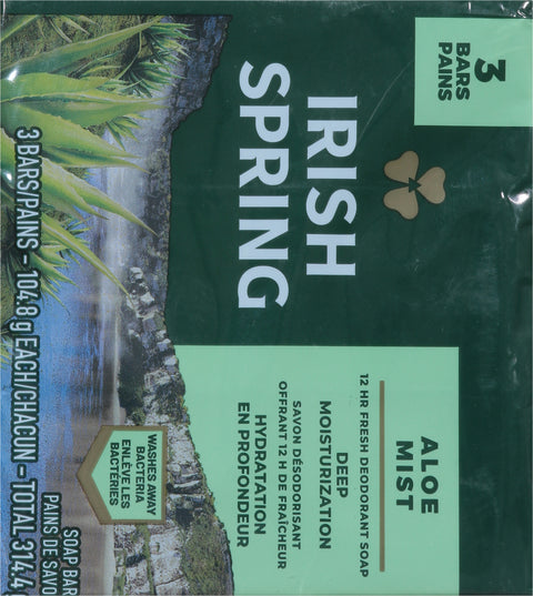 Irish Spring Soap Bar Aloe Mist 11.1 OZ