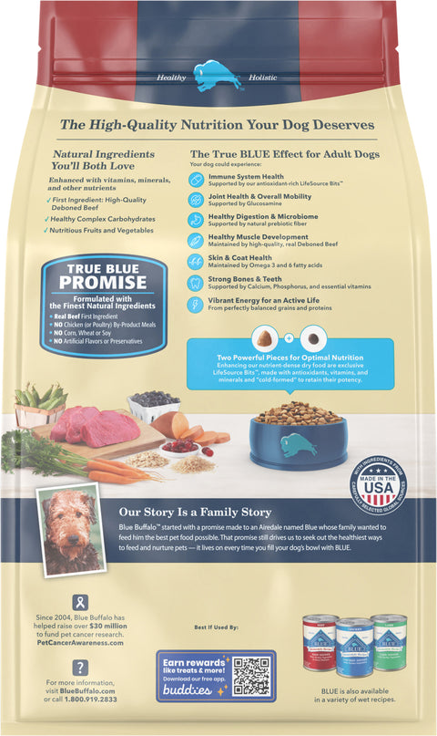Blue Buffalo Life Protection Beef and Brown Rice Recipe Adult Dog Food 5 LB