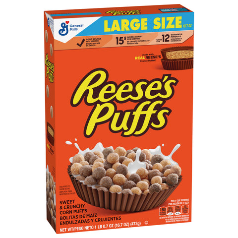 General Mills Reese's Peanut Butter Puffs 16.7 OZ