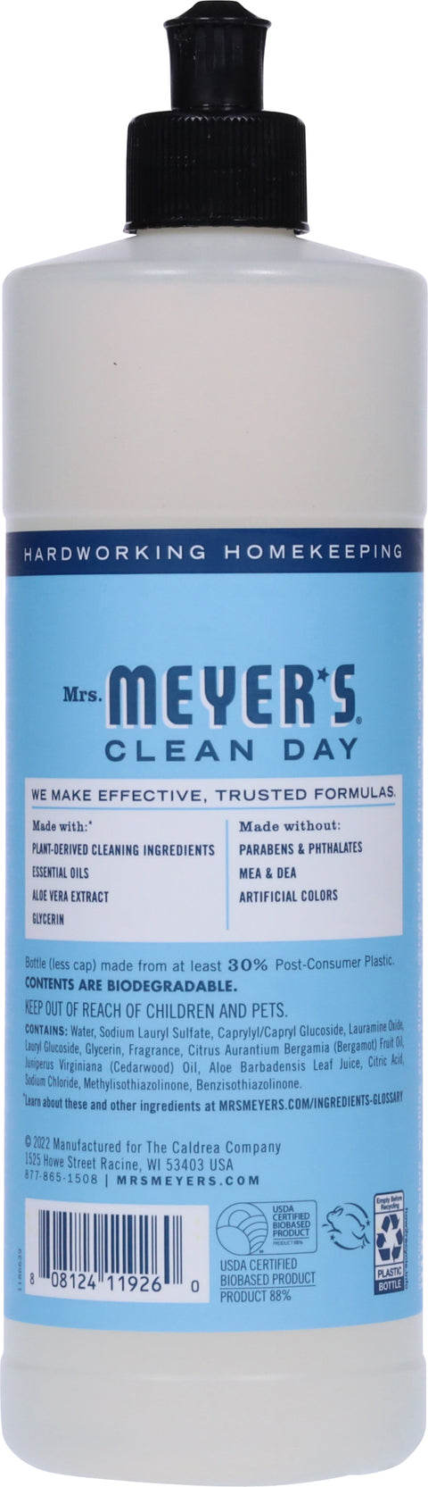 Mrs. Meyer's Rain Water Dish Soap 16 fl oz