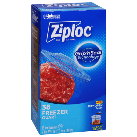 Ziploc Storage Bags Freezer Quart 38 CT
