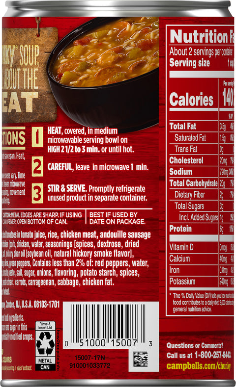Campbell's Chunky Soup Grilled Chicken & Sausage Gumbo 18.8 OZ