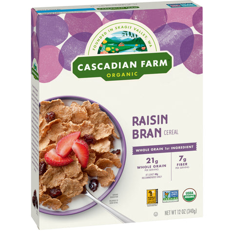 Cascadian Farm Organic Raisin Bran Cereal 12 OZ