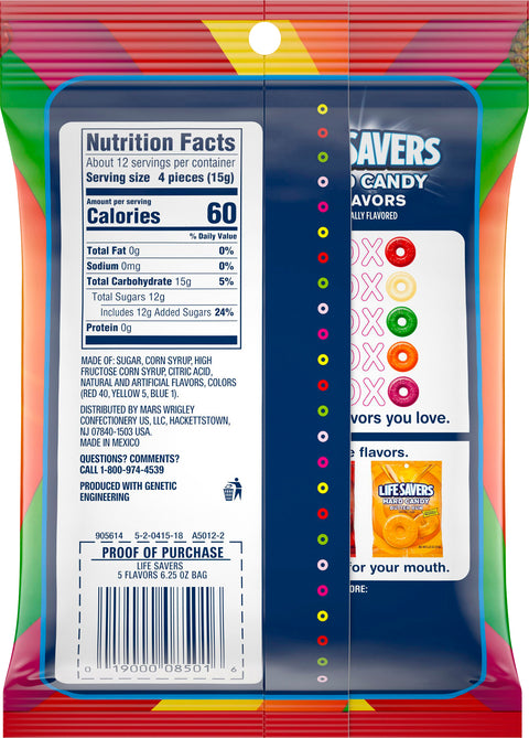 Lifesavers Hard Candy 5 Flavor 6.25 OZ
