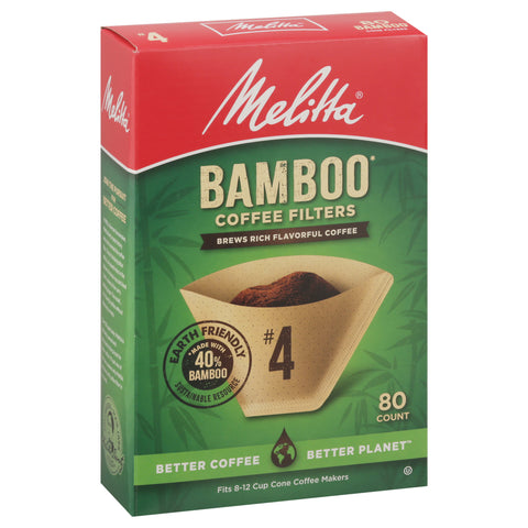 Melitta Coffee Filters Bamboo #4 80 CT