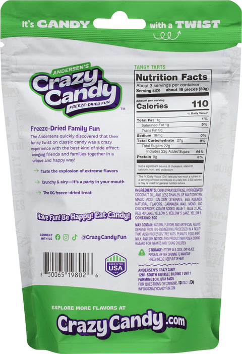 Crazy Candy Tangy Tarts Candy 3.3 oz