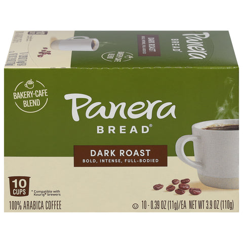 Panera Bread Cups Dark Roast Coffee 10 - 0.39 oz Cups - 6 Pack