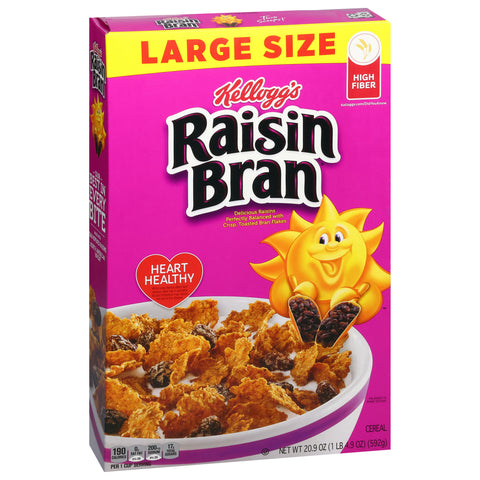 Kellogg's Raisin Bran Cereal Large Size 20.9 oz