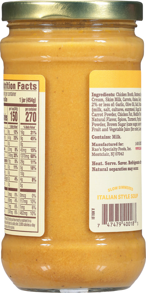 Rao's Made for Home Slow Simmered Butternut Squash Soup 16 oz