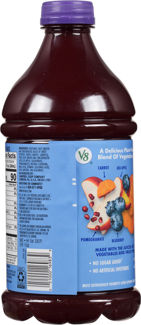 V8 100% Juice Fusion Pomegranate Blueberry 46 FZ